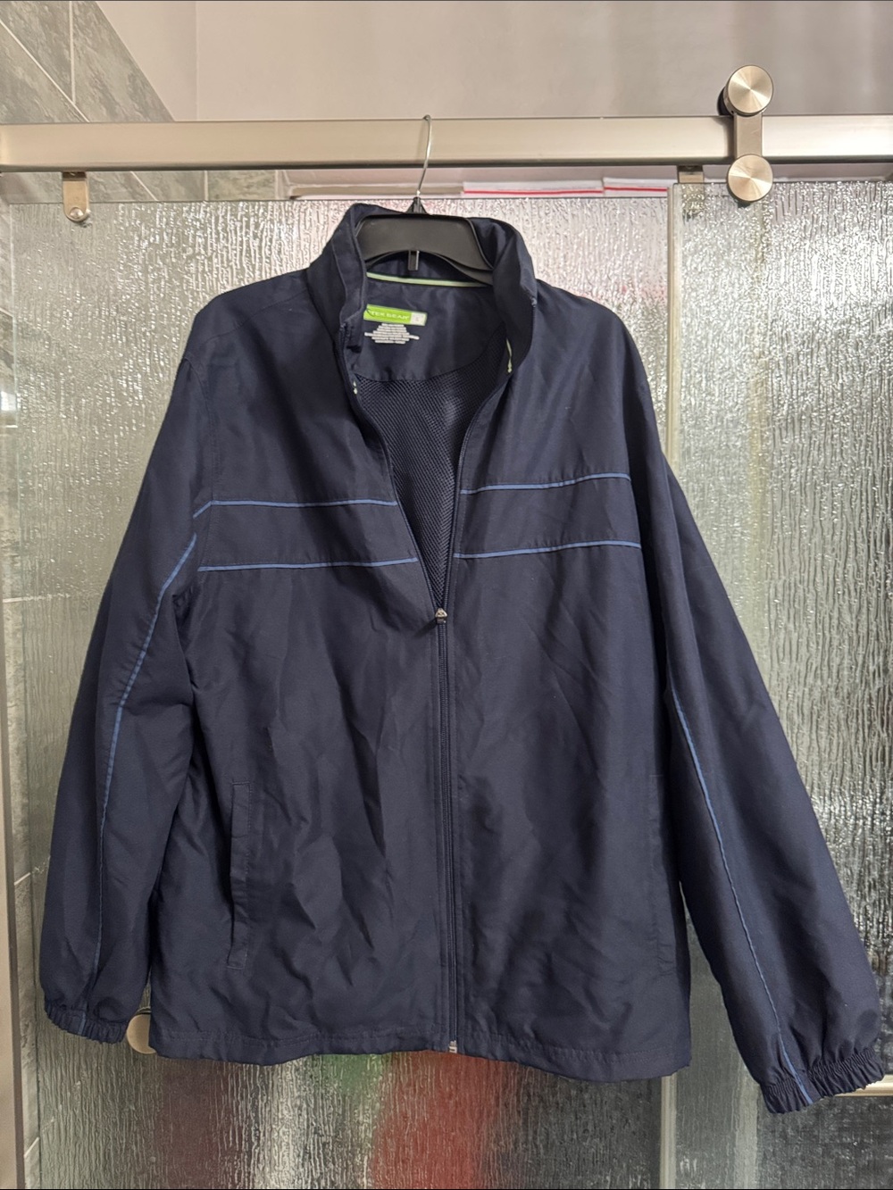 tek gear Navy Windbreaker with Roll Away Hood